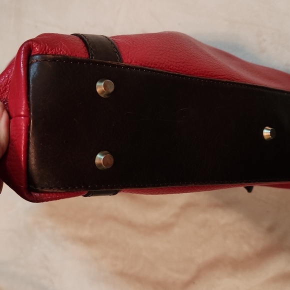 Valentina red pebbled leather with brown straps - Picture 7 of 16